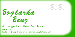 boglarka benz business card